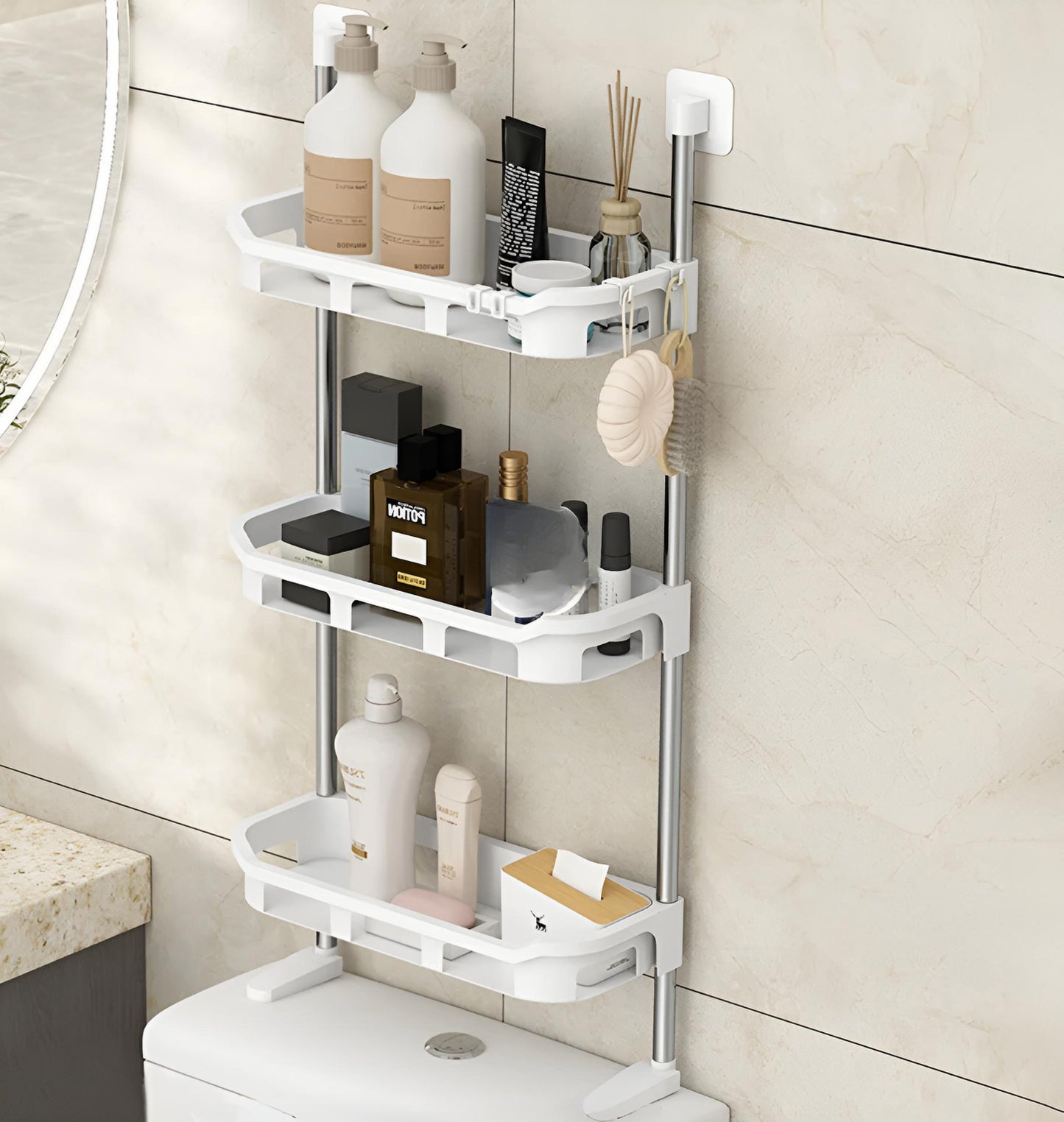 🛁✨ Repisa Maxiespacio para Baño (3 Niveles)