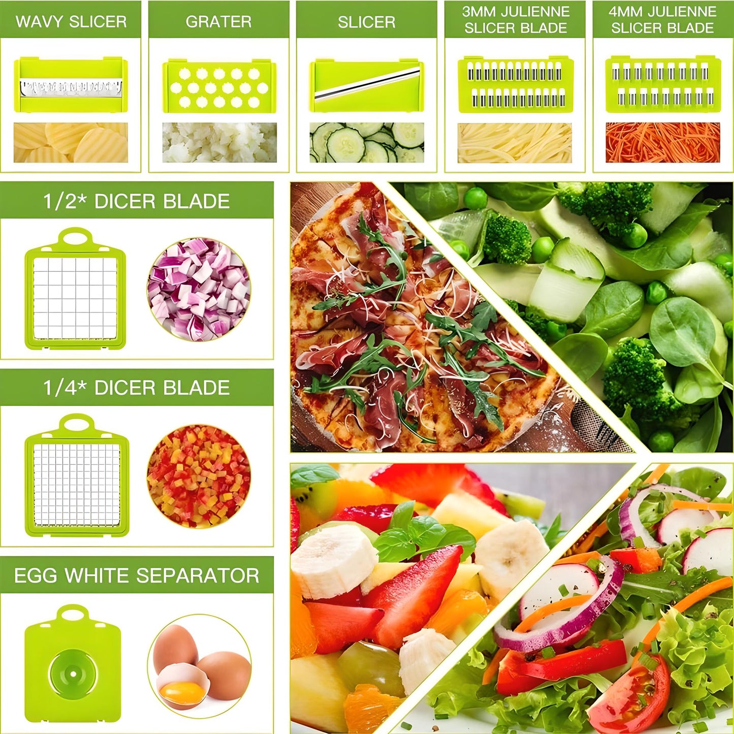 Cortador Premium de Verduras 14 en 1 – NicerPro Inox