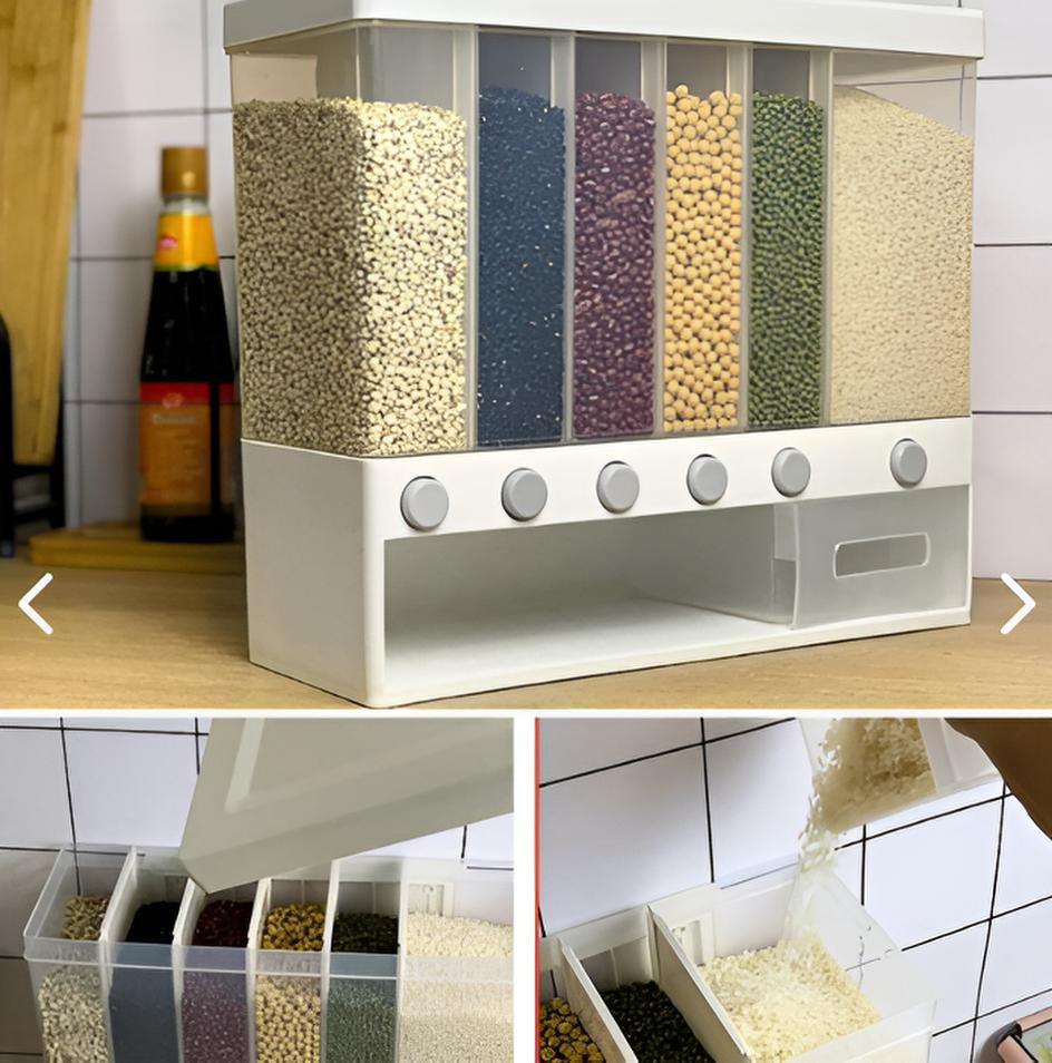 🥣 Organizador de Granos Familiar 6 en 1