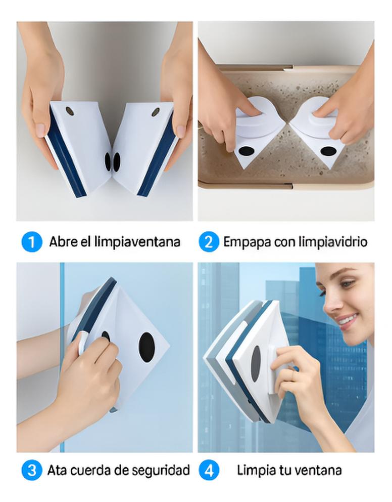🧼 LimpiaVidrios 2 en 1 Magnético Power™