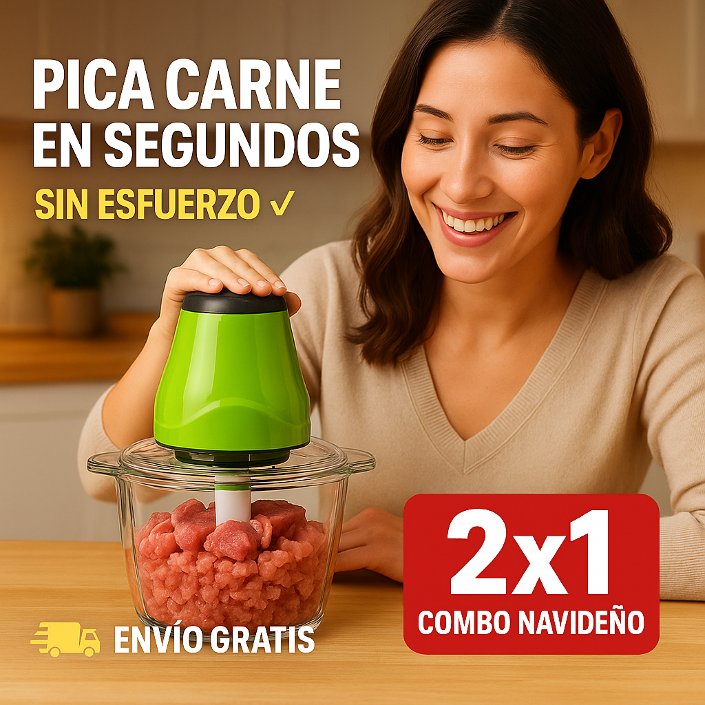 Picador de Carne 2L – Pica Rápido – Comidas listas en Minutos🍽️