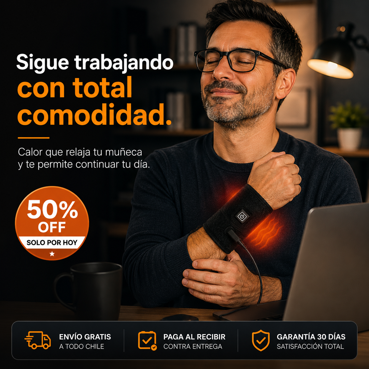 ThermoFlex™ |  Muñequera Térmica de Alivio para Túnel Carpiano