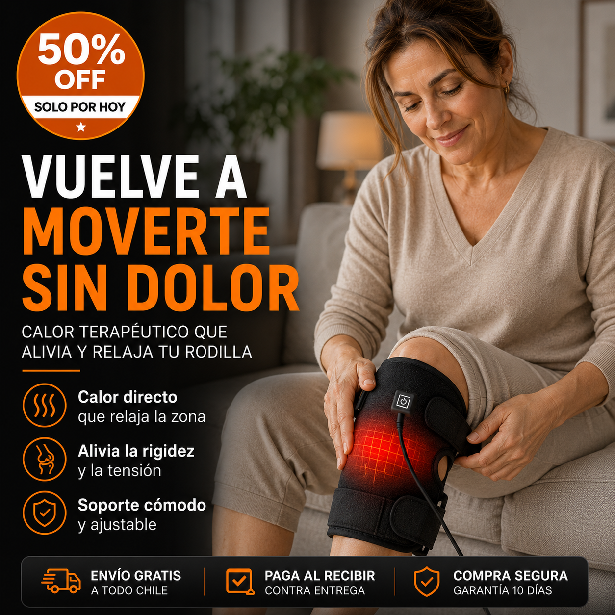 🦵 Rodillera Térmica MoveFlex™ – Vuelve a moverte con comodidad