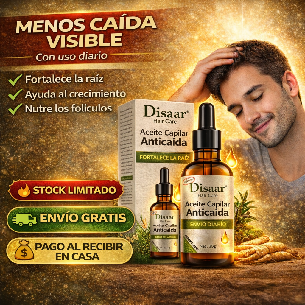 Aceite Capilar Anticaída 💧✨ – Menos Caída Visible, Raíz Más Fuerte