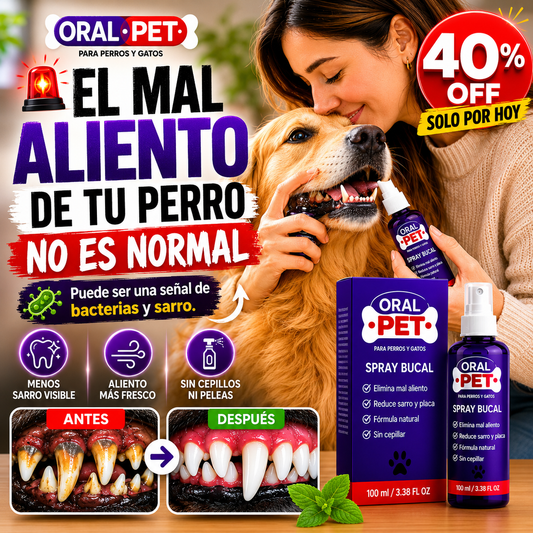 🐶 OralPet™ | Adiós al Mal Aliento y al Sarro