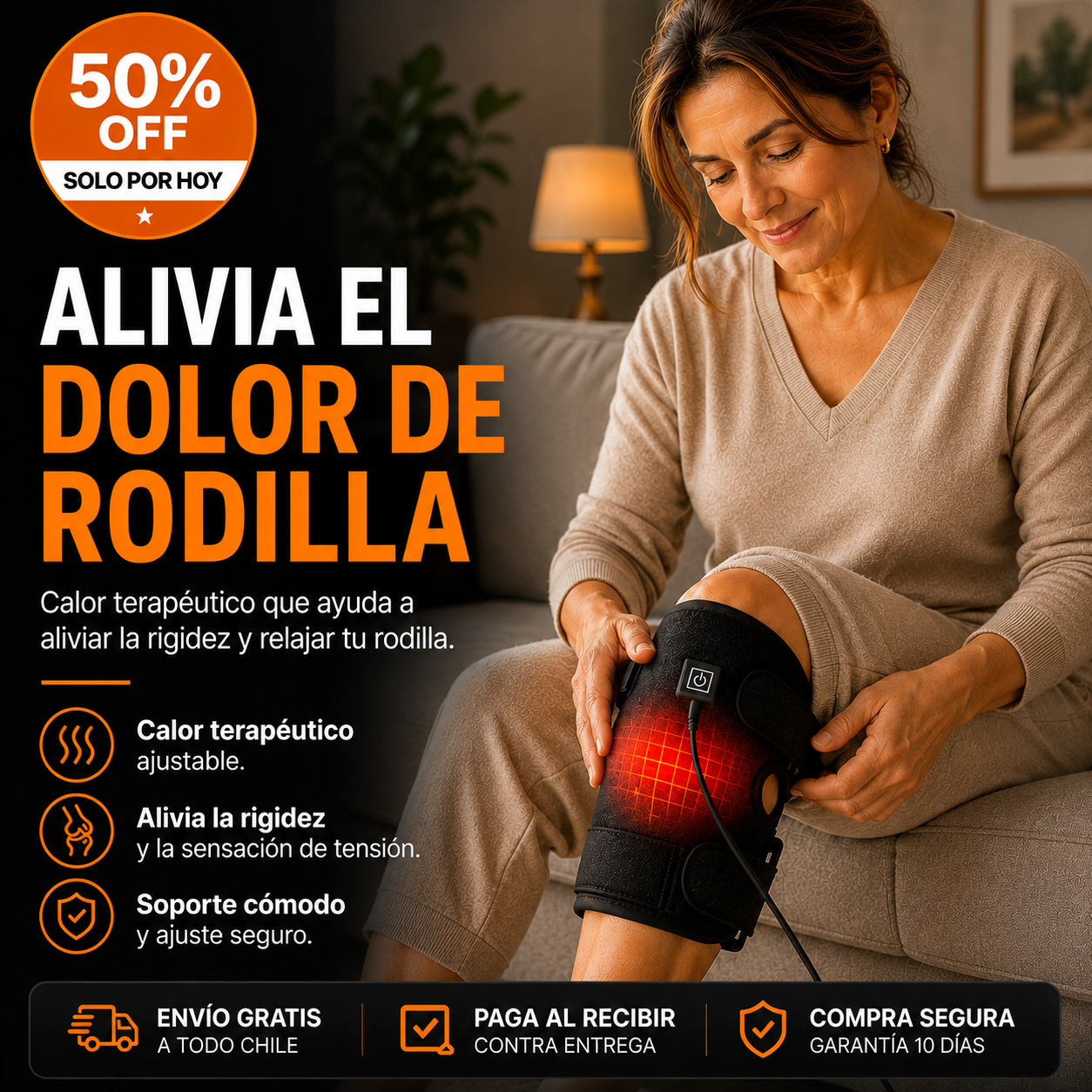 Rodillera Térmica MoveFlex™ – Alivio profundo para el dolor de Rodilla