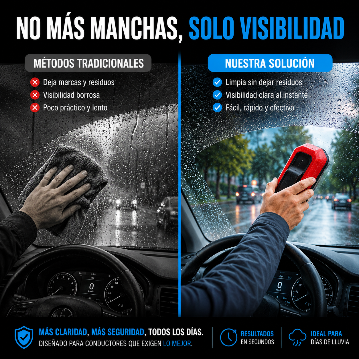 🌧️ManejaClaro™ — Limpia tus vidrios empañados al instante