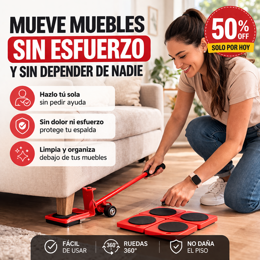 Kit MueveFácil Pro – Mueve muebles sin esfuerzo y sin ayuda ✅