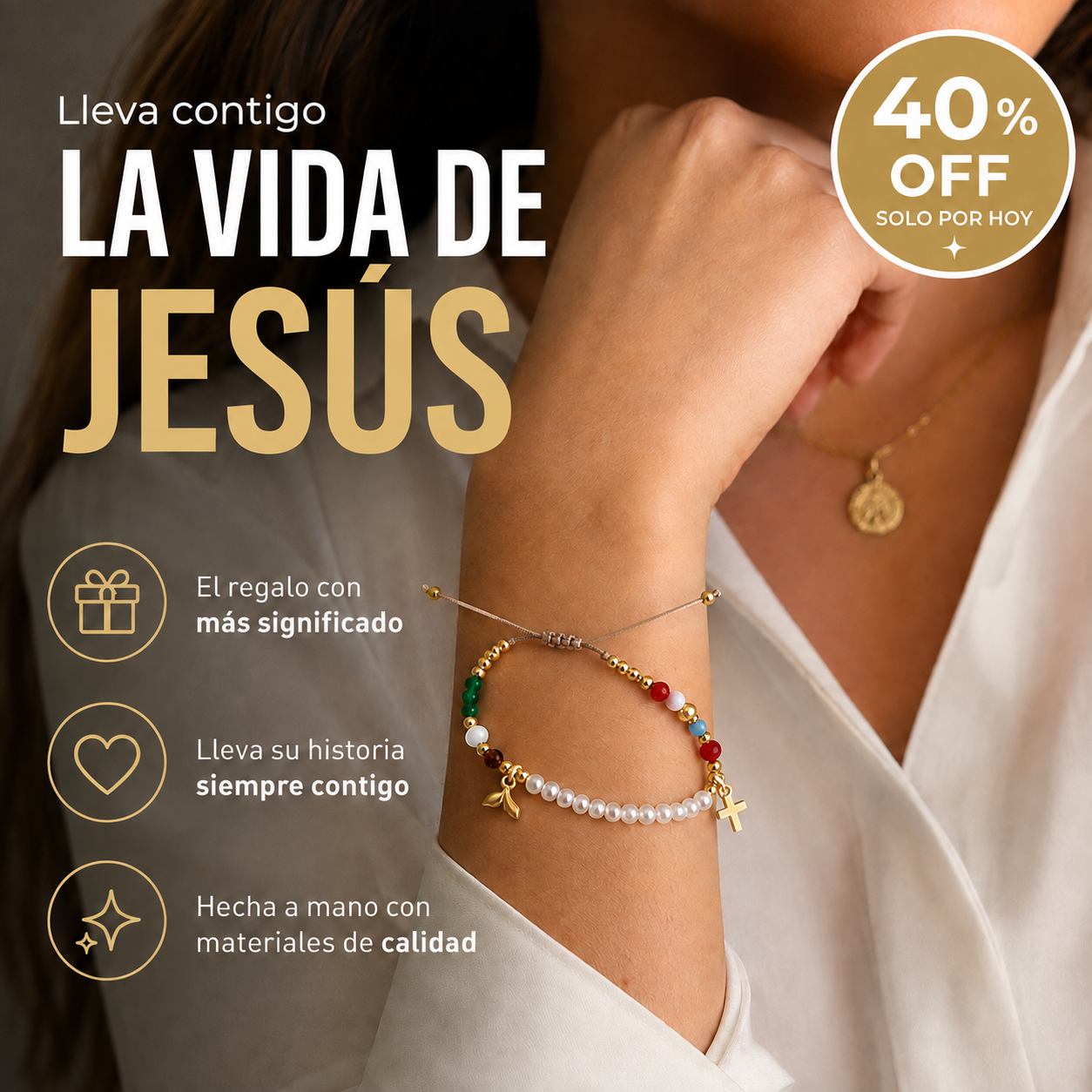 🙏 Pulsera Vida de Jesús™ — Su recuerdo siempre contigo