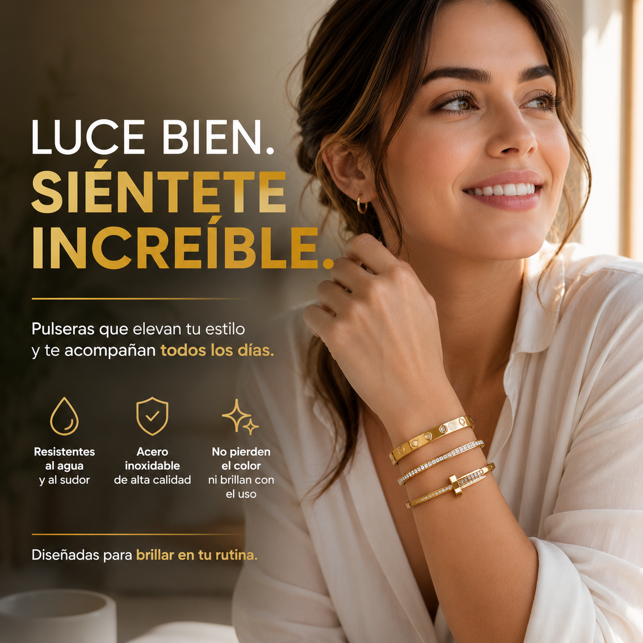 ✨ Set de Pulseras Brillo Eterno™ – Elegancia todos los días