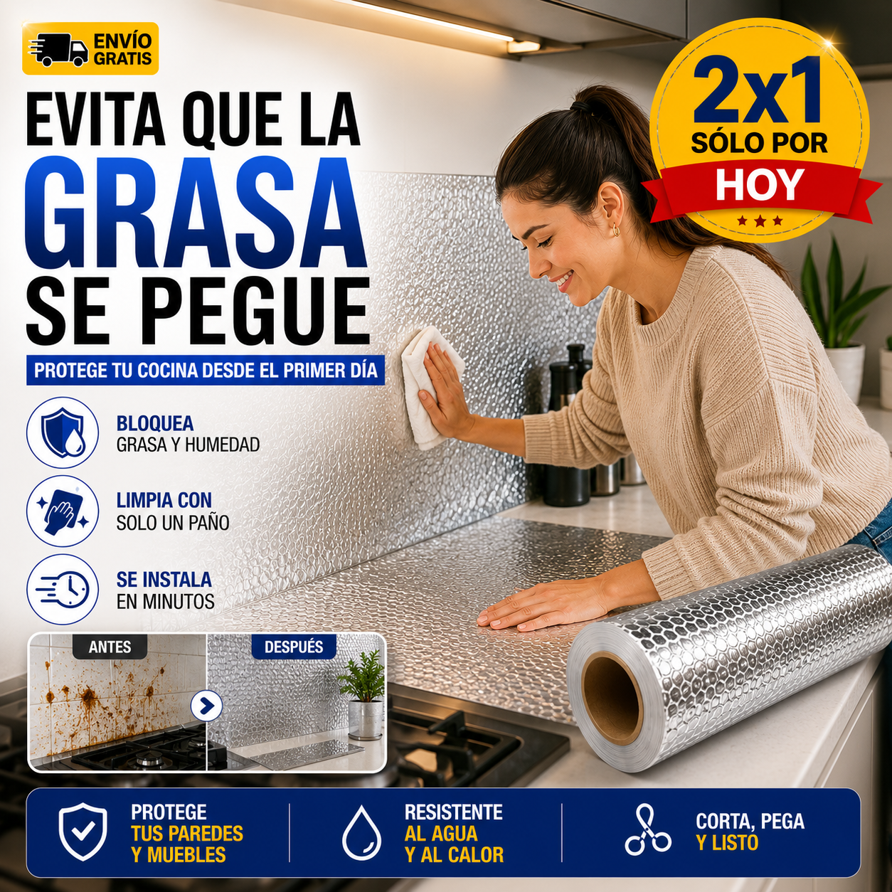 🔥 Rollo Protector antigrasa