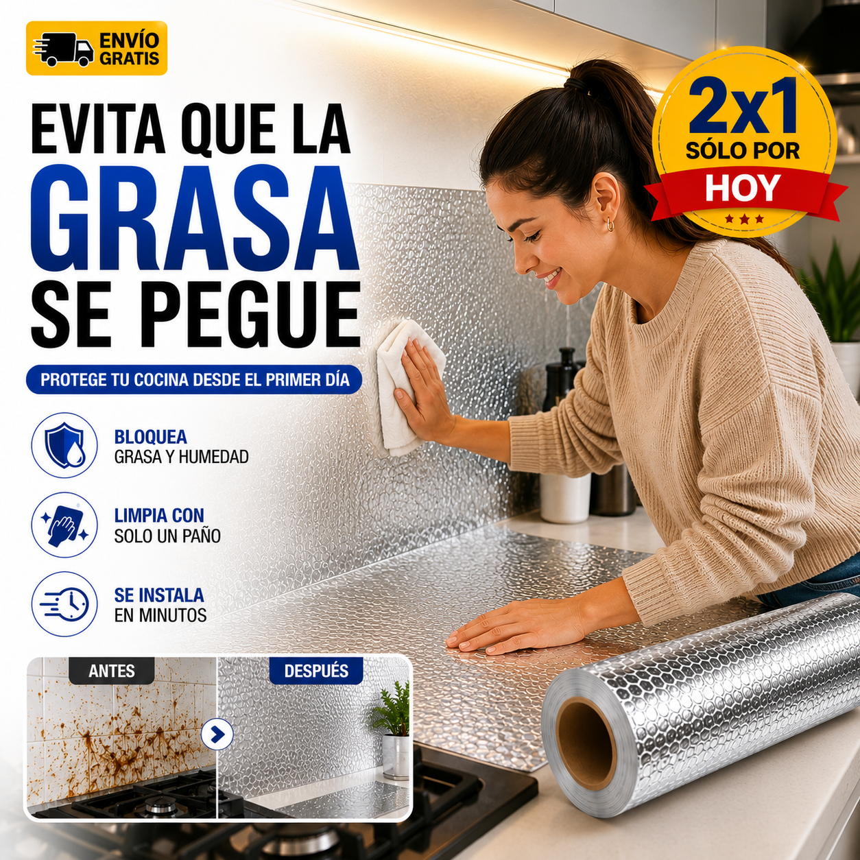 🔥 Rollo Protector antigrasa