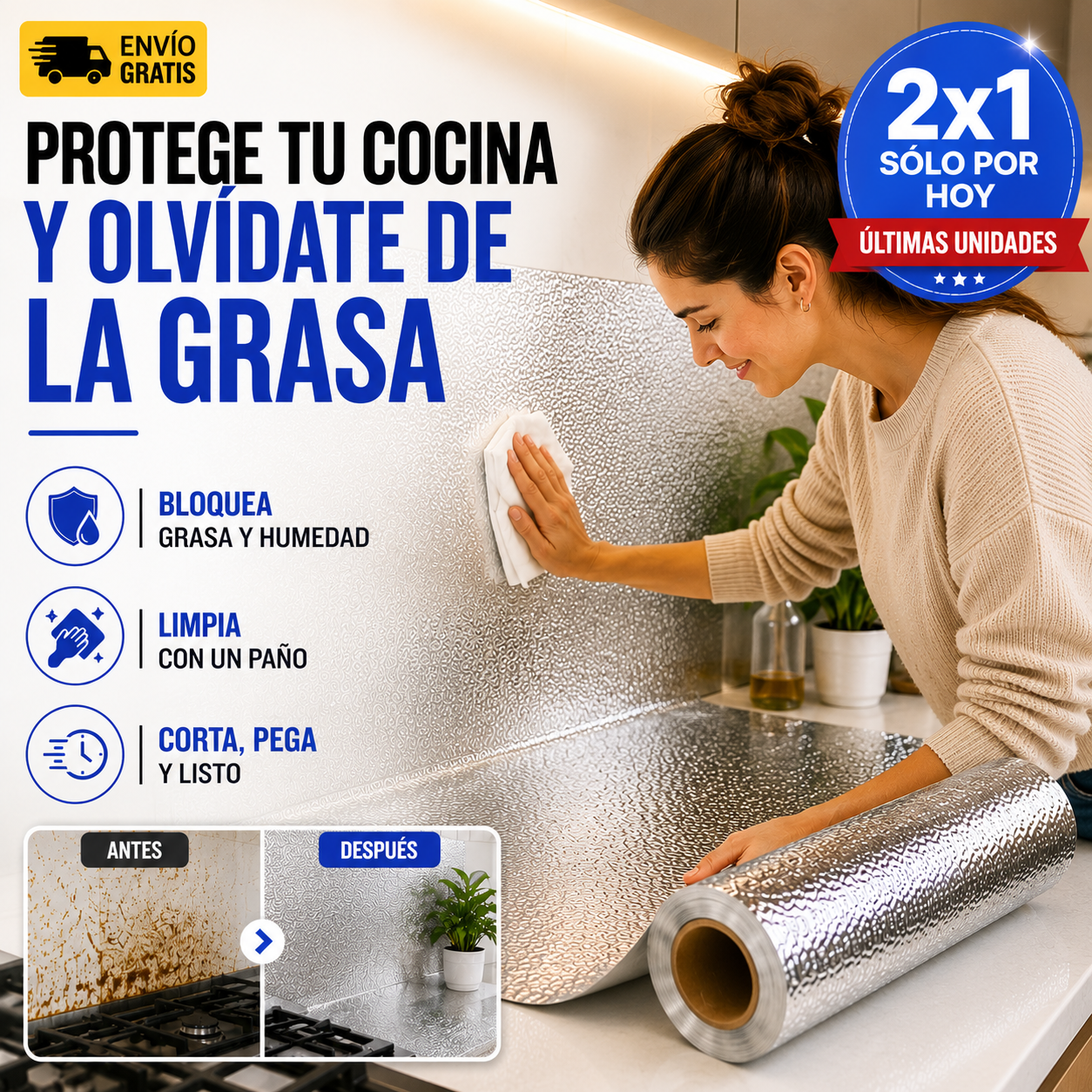 🔥 Rollo Protector antigrasa