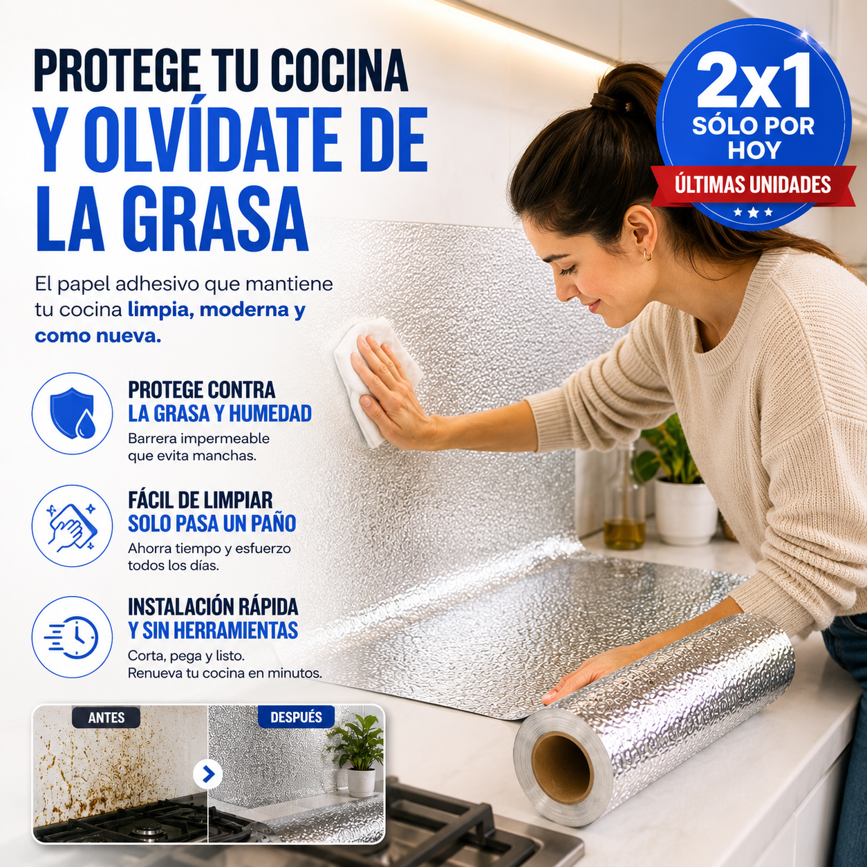🔥 Rollo Protector antigrasa