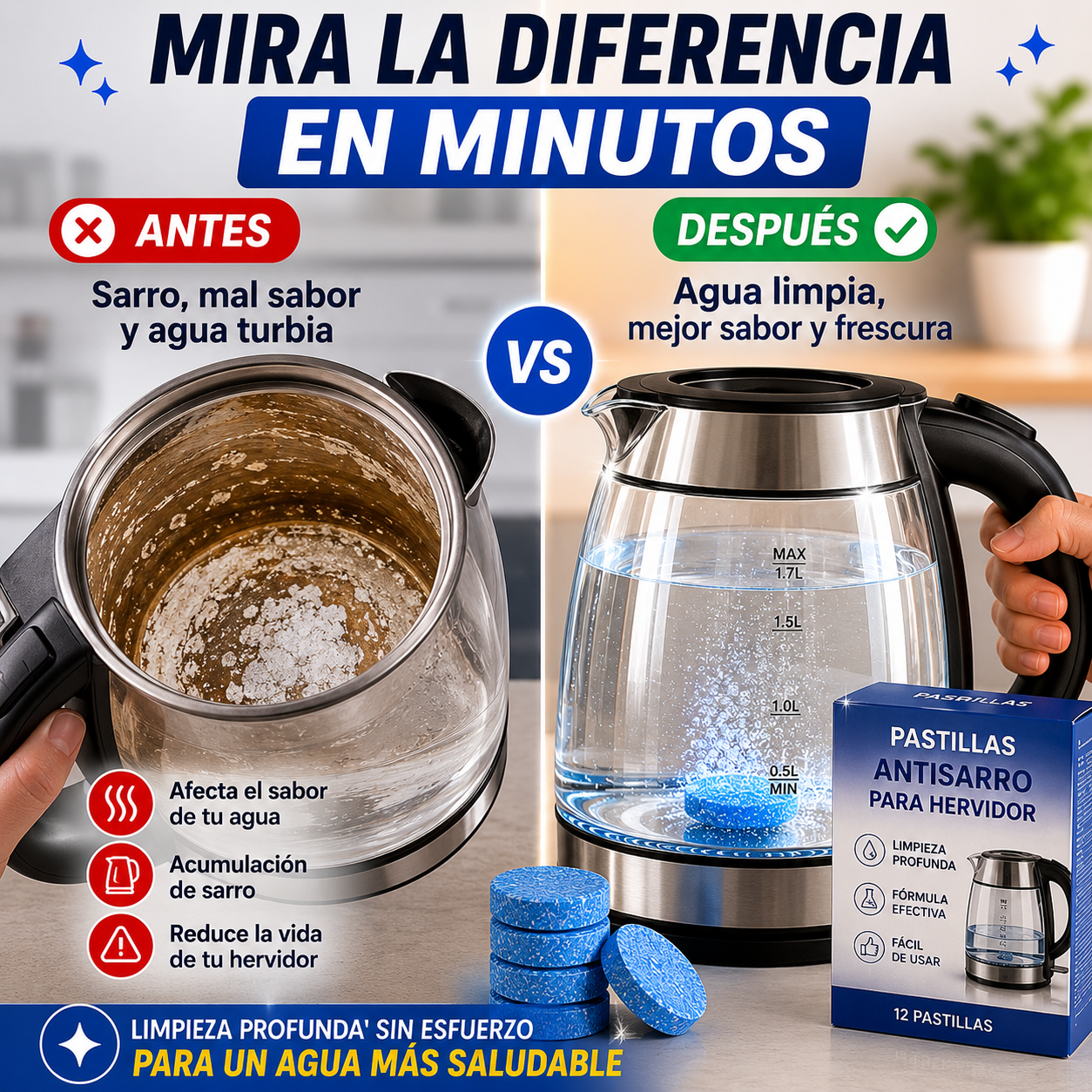 💧 2x1 Cleanix™ – Recupera el sabor de tu agua al instante
