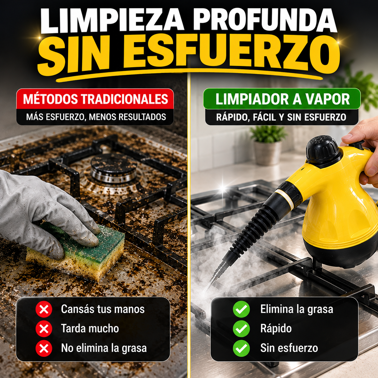 ♨️ Limpiador VaporMax™ – La grasa difícil ya no tiene dónde esconderse