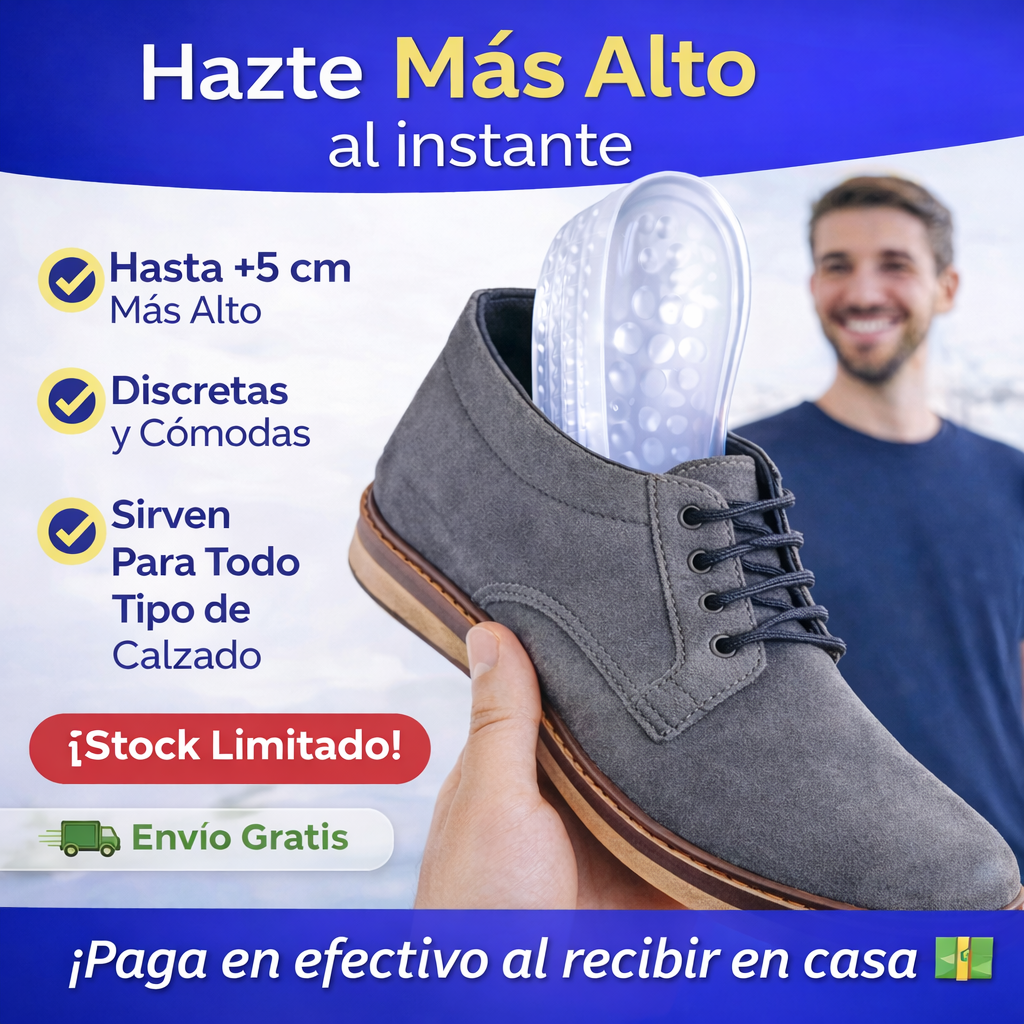 👟Kit plantillas aumenta estatura — Recupera tu confianza👑