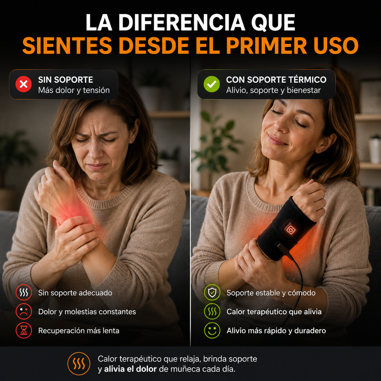 ThermoFlex™ |  Muñequera Térmica de Alivio para Túnel Carpiano