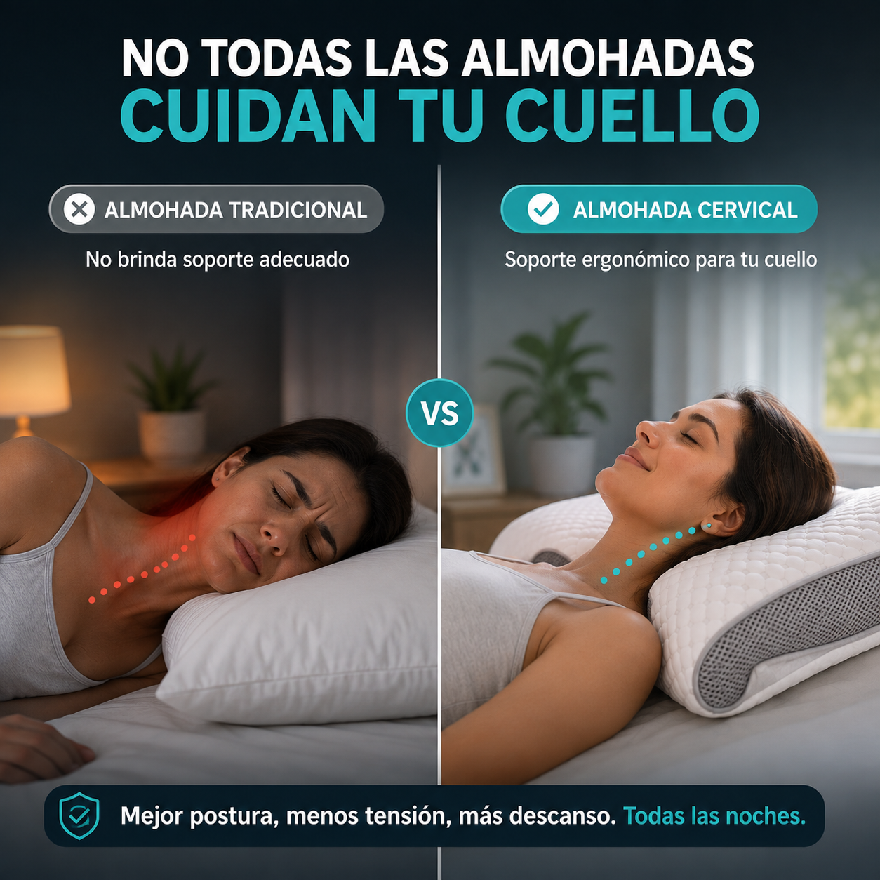 Almohada Cervical Ergonómica™ – Despierta realmente descansado