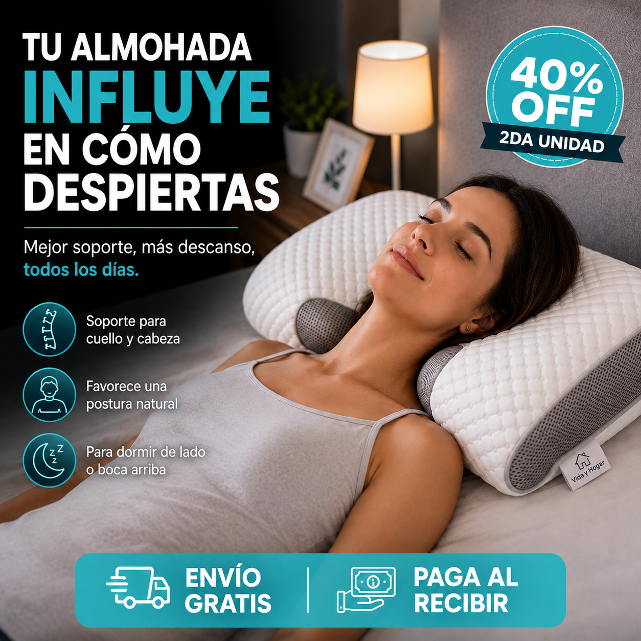 Almohada Cervical Ergonómica™ – Despierta realmente descansado