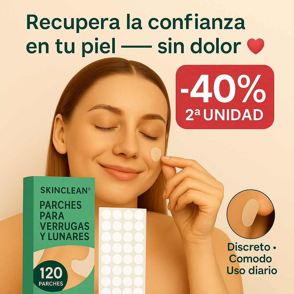 SkinClean™ – Parches Para Verrugas y Lunares – Tratamiento mensual✨