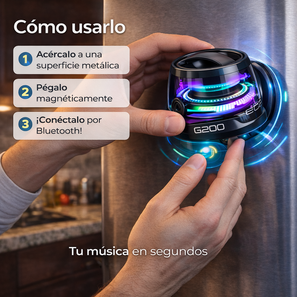 2x1 MagBoom Pro™💥 – El parlante que se pega donde quieras